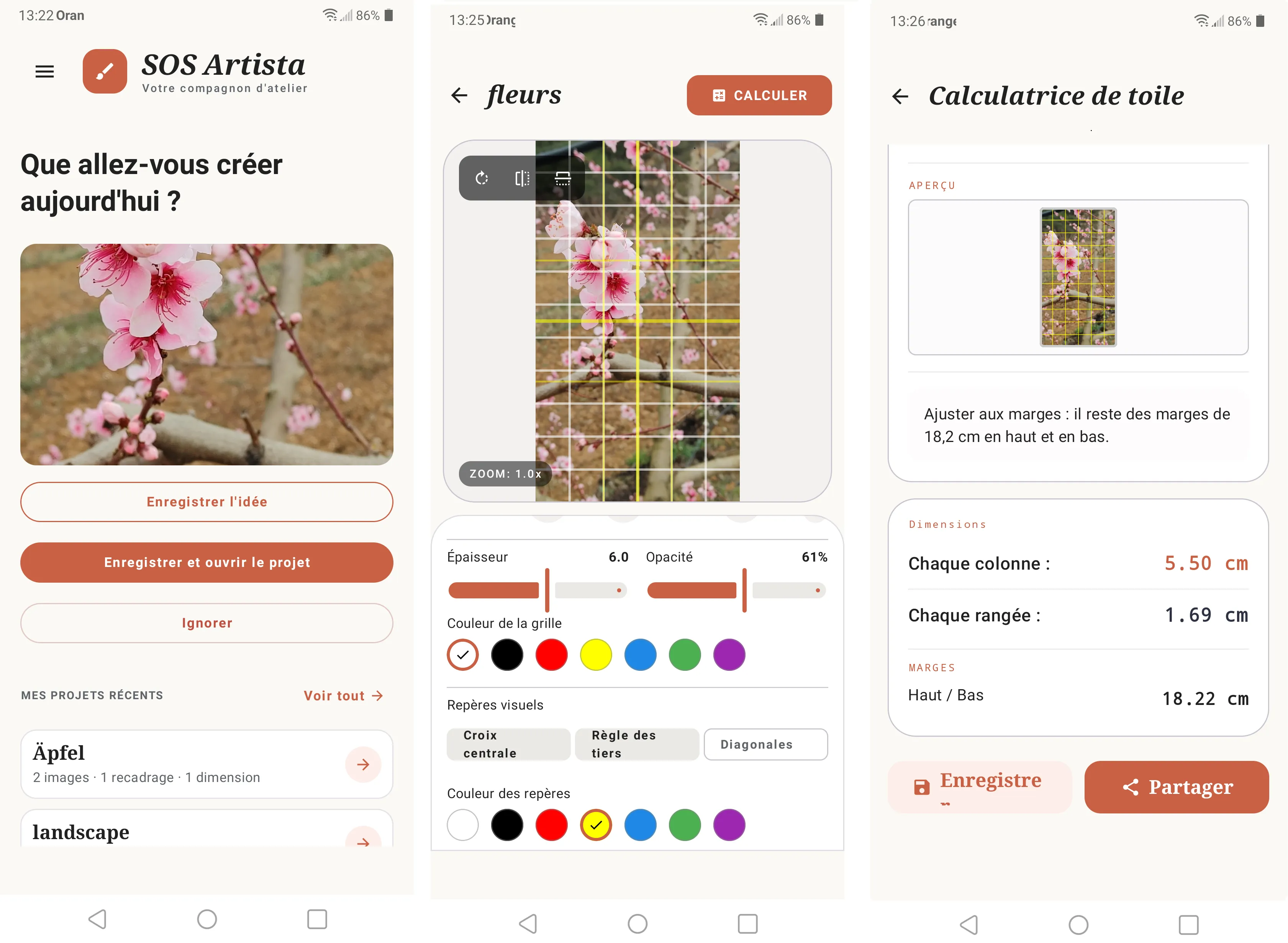 Grid editor in french