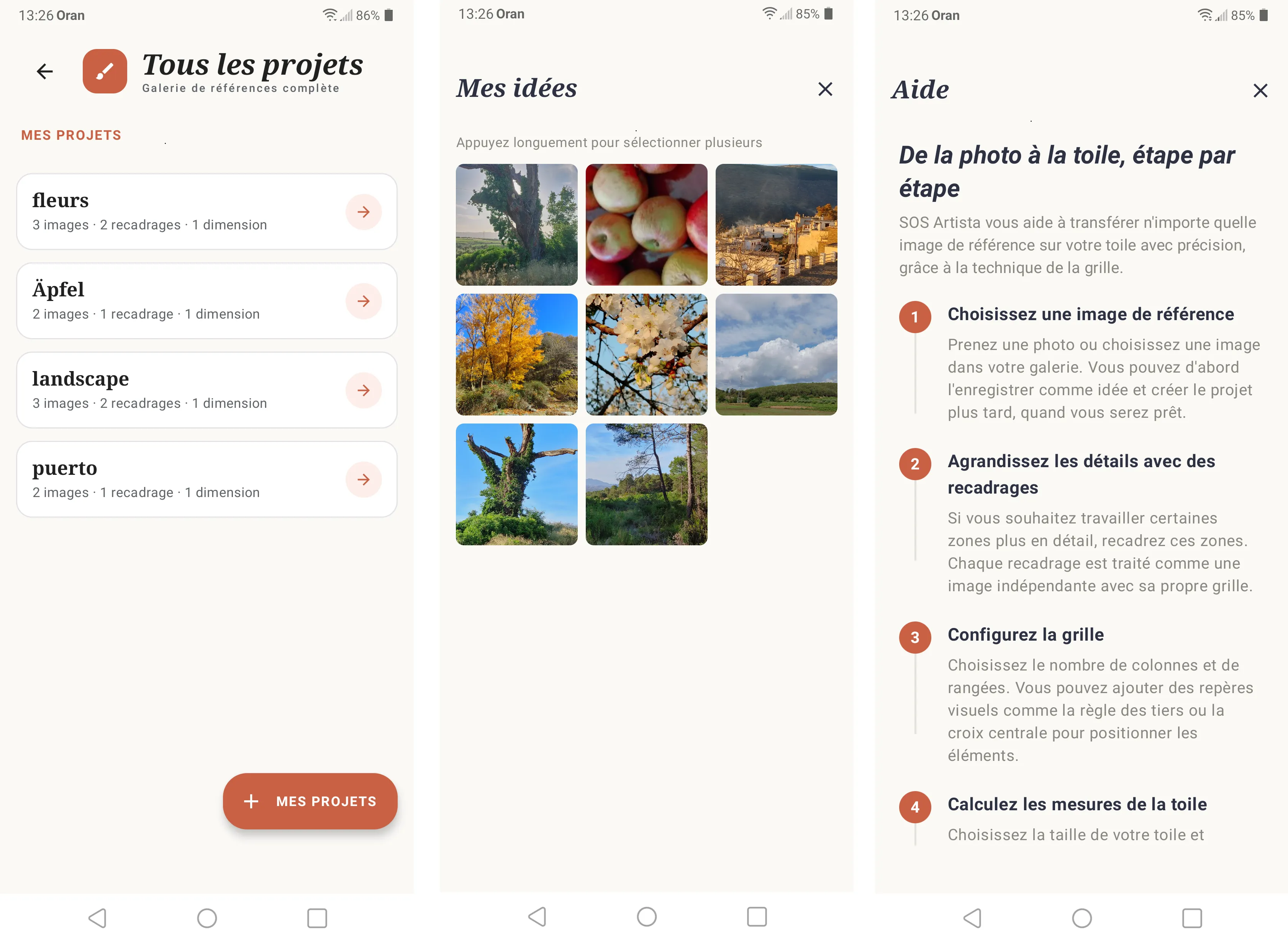 Grid editor in french