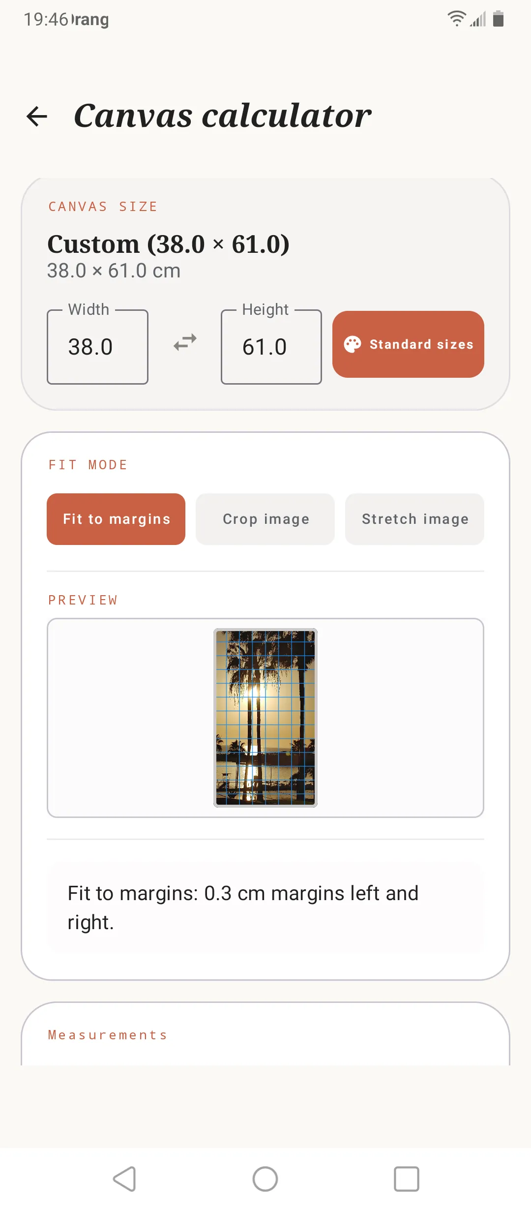 Fitting a reference image to the canva format in SOS Artista